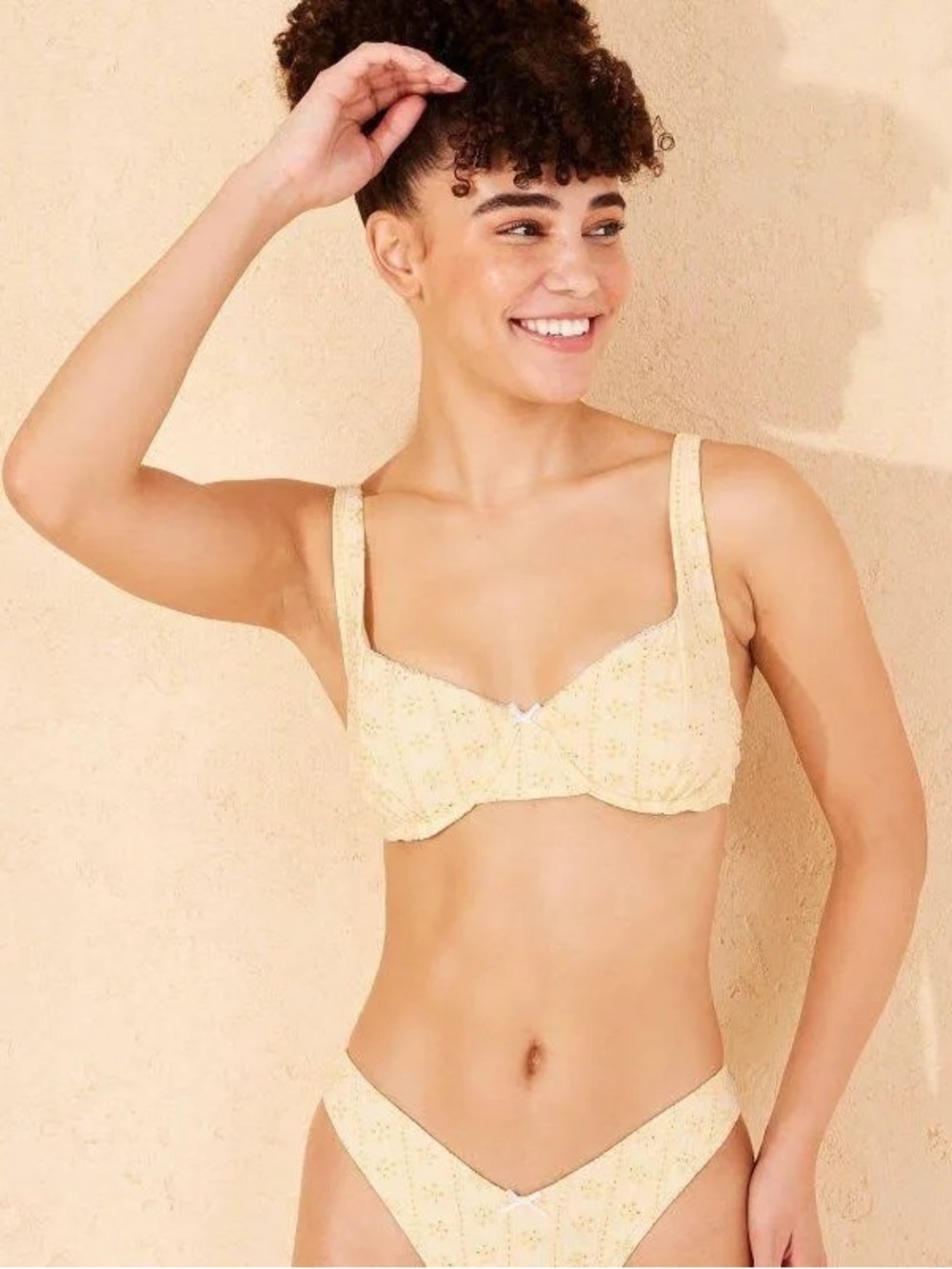Wild Fable Eyelet Yellow Bikini